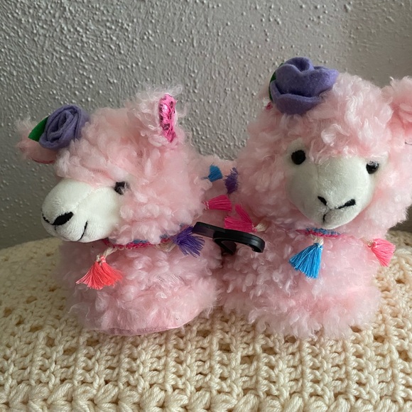 llama slippers girls